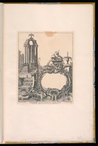 Cartouche Surrounded by Fountains by Pierre Edme Babel