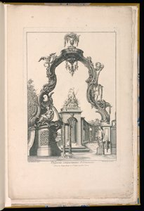 Cartouche and Fountain by Pierre Edme Babel