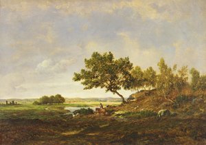 The Pond at the Foot of the Hill by Pierre Etienne Theodore Rousseau