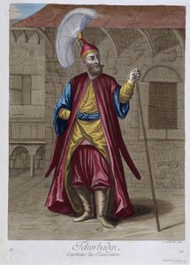 Tchorbadgi, captain of the Janissaries, “Collection of 100 prints representing different nations of the Levant in 1707 and 1708” by the orders of M. de Frriol, ambassador of the king at the Porte and updated in 1712-13 by the care of M. Le Hay, Basan by Pierre François Basan