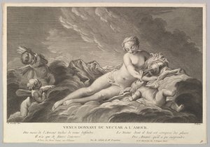 Venus Giving Nectar to Cupid by Pierre François Basan