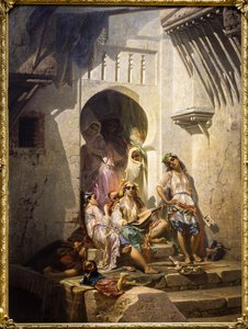 Women of Algiers, Courtyard Interior by Pierre François Eugène (after) Giraud
