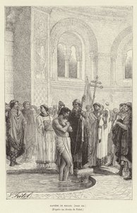 Baptism of Rollo, first ruler of Normandy, c911 by Pierre Fritel