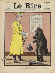 Satire on Frances abandonment of Alsace to Germany (Illustration for Le Rire)