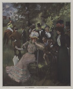A Corner of the Weighing Room at Auteuil by Pierre Georges Jeanniot