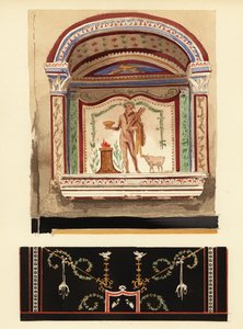 Lararium niche painting dedicated to Hercules in an annex (Casa del Cenacolo, V by Pierre Gusman