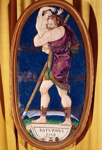 Plaque Depicting Saturn by Pierre I Courteys