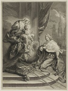 Portrait of Louis de la Vergne de Tressan, Count of Lyon, Archbishop of Rouen by Pierre Imbert Drevet