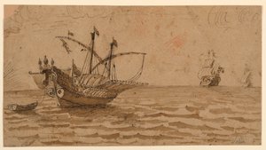 Ships at Sea by Pierre Jacques Volaire