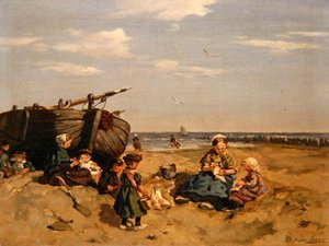 At the Seaside by Pierre Lacur