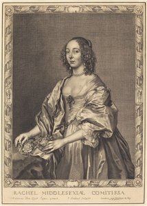 Rachel, Countess of Middlesex by Pierre Lombard after Sir Anthony van Dyck