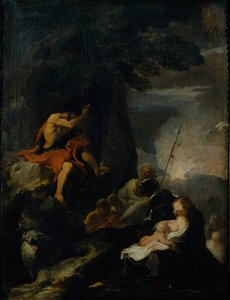 St. John the Baptist Preaching in the Wilderness by Pierre Louis Cretey or Cretet