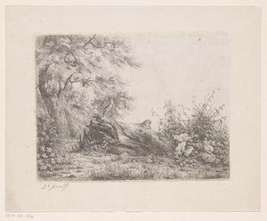 Fallen Tree at the Edge of the Forest by Pierre Louis Dubourcq