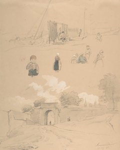 Study Sheet with Figures and Landscapes at Arnemuiden near Middelburg