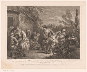 Ragotin Fled into a Rosebush by Pierre Louis Surugue