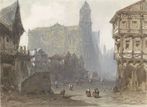 The Old Market Square in Rouen