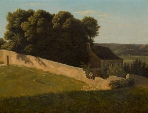 Summer Landscape with Cottage by Pierre Luc Charles Ciceri