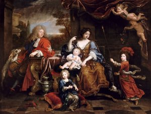 Louis of France, Grand Dauphin 1661-1711, with His Family