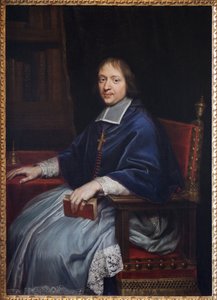 Portrait of Jacques Benigne Bossuet (1627-1704), During His First Appointment as Bishop of Condom (Gers), in His Library. Painting by Pierre Mignard (1612-1695), Oil on Canvas