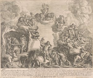 The Prima Macchina for the Chinea of 1738: Allegory of Regal Providence by Pierre Parrocel