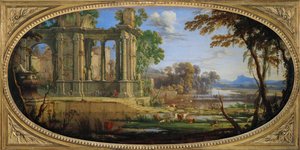 Landscape with Antique Ruins by Pierre Patel
