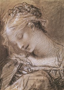 Head of the Virgin by Pierre Paul Prudhon