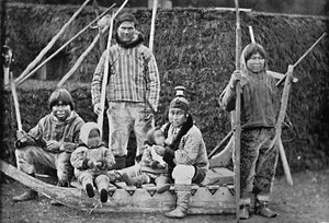 An Eskimo sledging party, 1912