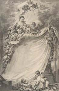 Diploma of the Freemasons of Bordeaux, after François Boucher by Pierre Philippe Choffard