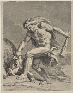 Hercules Fighting the Cretan Bull