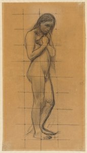 A Standing Male Nude by Pierre Puvis de Chavannes