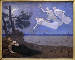 The Dream (He Sees in His Sleep Love, Glory and Wealth Appear to Him) by Pierre Puvis de Chavannes