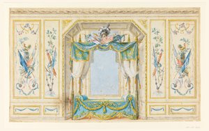 Elevation of the Wall of a Bedroom with Alcove