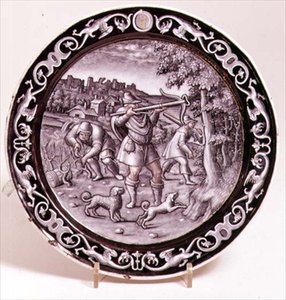 Limoges Plate, One of Set of 12 Depicting the Months of the Year