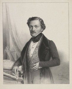 Portrait of the singer Gilbert-Louis Duprez by Pierre Roch Vigneron