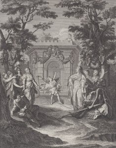 Plate 13: entrance of Love and Wealth to Gamache