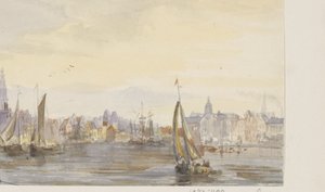 View of a City by the Water by Pierre Tetar van Elven