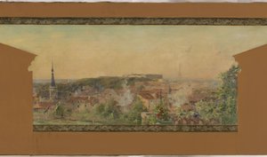 Sketch for the village hall of Vanves: Panorama of Vanves by Pierre Vauthier