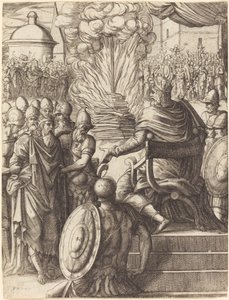 Heraclius Sentencing the Tyrant Phocas by Pierre Woeiriot