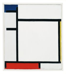 Composition with Blue, Yellow, Red and Grey
