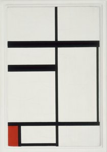 Composition with Red, Black and White