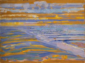 Dunes with Beach and Pier, Domburg. 1909