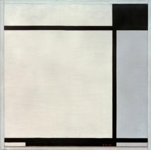 Tableau No.II, with Black and Gray by Piet Mondrian