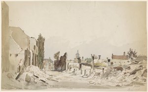 The Ruins at Bodegraven After the Fire of June 1870 by Piet Schipperus