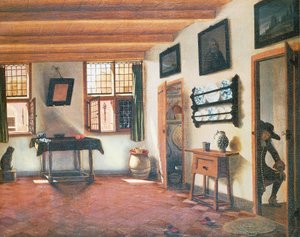 Interior of Dutch House, Ca 1670, Painting by Pieter Janssens Elinga