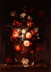 Still life, mixed flowers by Pieter (circle of) Casteels