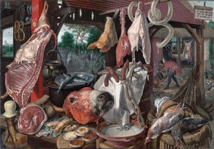 Butcher Shop with the Flight into Egypt