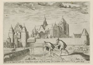 View of Veere, with the Proverb: One Blind Man Leads Another by Pieter Bast