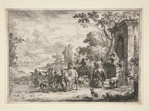 The Resting Sportsman Near the Fountain of Neptune by Pieter Bout