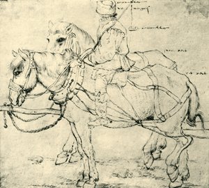 Rider and two horses, 1559-1563, 1943
