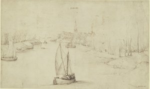River Landscape Basrode by Pieter Brueghel the Elder